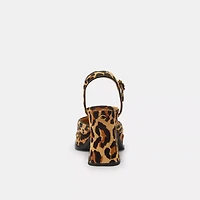 Tea Rose Pump With Leopard Print