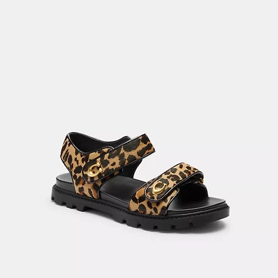 Brynn Sandal With Leopard Print