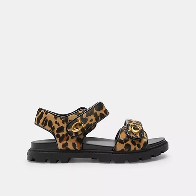 Brynn Sandal With Leopard Print