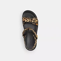 Brynn Sandal With Leopard Print
