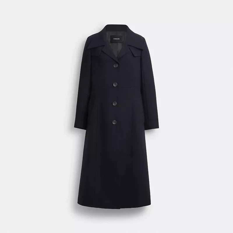 Long Wool Trench Coat