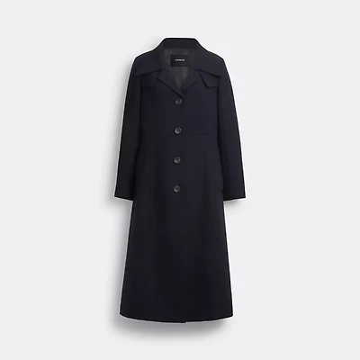 Long Wool Trench Coat