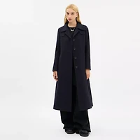 Long Wool Trench Coat