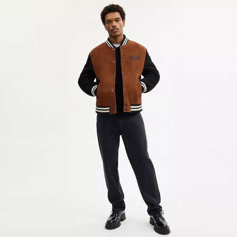 Shearling Varsity Jacket
