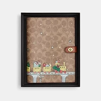 Notebook In Signature Canvas With Holiday Train