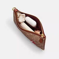 Essential Small Wristlet In Signature Canvas With Holiday Gifts