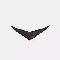 Leopard Print Silk Elongated Triangle Scarf