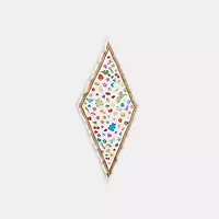 Stickers Print Silk Diamond Scarf