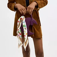 Stickers Print Silk Diamond Scarf