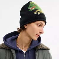 Jumbo Rexy Print Knit Beanie