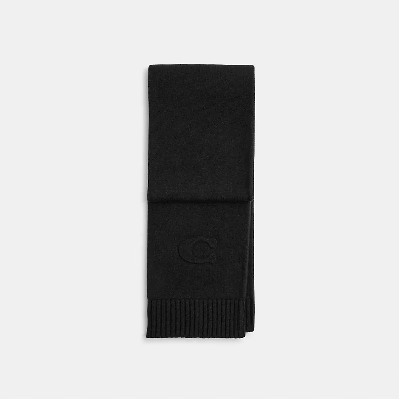 Signature Embossed Knit Muffler