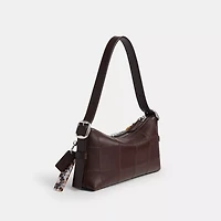Alter/Ego Small Slouchy Shoulder Bag In Checkerboard Upcrafted Leather With Charms
