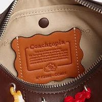 Alter/Ego Small Slouchy Shoulder Bag In Checkerboard Upcrafted Leather With Charms