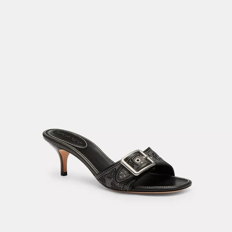 Margot Sandal In Crystal Signature Jacquard