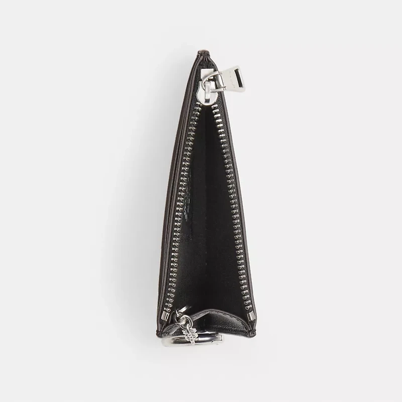 Zip Card Case With Key Ring Checkerboard Upcrafted Leather