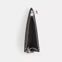 Zip Card Case With Key Ring Checkerboard Upcrafted Leather