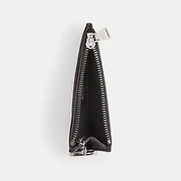 Zip Card Case With Key Ring Checkerboard Upcrafted Leather