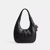 Alter/Ego Crescent Shoulder Bag Checkerboard Upcrafted Leather