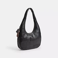 Alter/Ego Crescent Shoulder Bag Checkerboard Upcrafted Leather