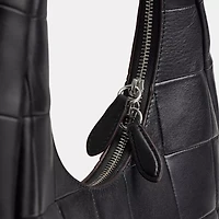 Alter/Ego Crescent Shoulder Bag Checkerboard Upcrafted Leather