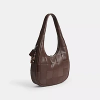 Alter/Ego Crescent Shoulder Bag Checkerboard Upcrafted Leather