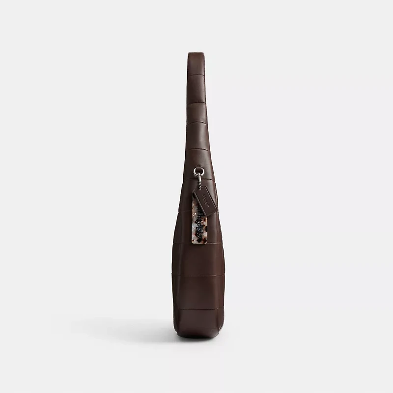Alter/Ego Crescent Shoulder Bag Checkerboard Upcrafted Leather