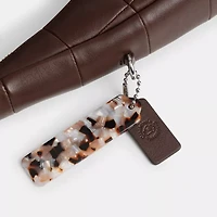 Alter/Ego Crescent Shoulder Bag Checkerboard Upcrafted Leather