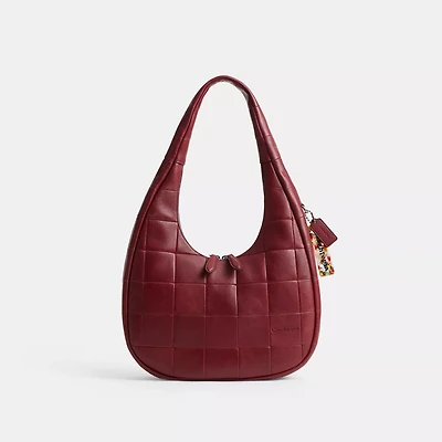 Alter/Ego Crescent Shoulder Bag Checkerboard Upcrafted Leather
