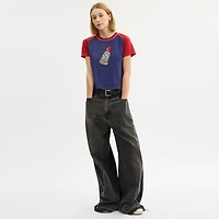 Lipstick Graphic Raglan T Shirt Organic Cotton