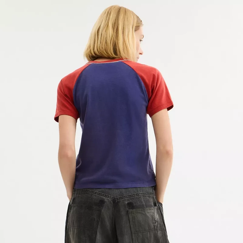 Lipstick Graphic Raglan T Shirt Organic Cotton