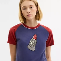 Lipstick Graphic Raglan T Shirt Organic Cotton