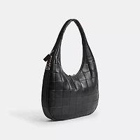 Alter/Ego Large Crescent Shoulder Bag Checkerboard Upcrafted Leather