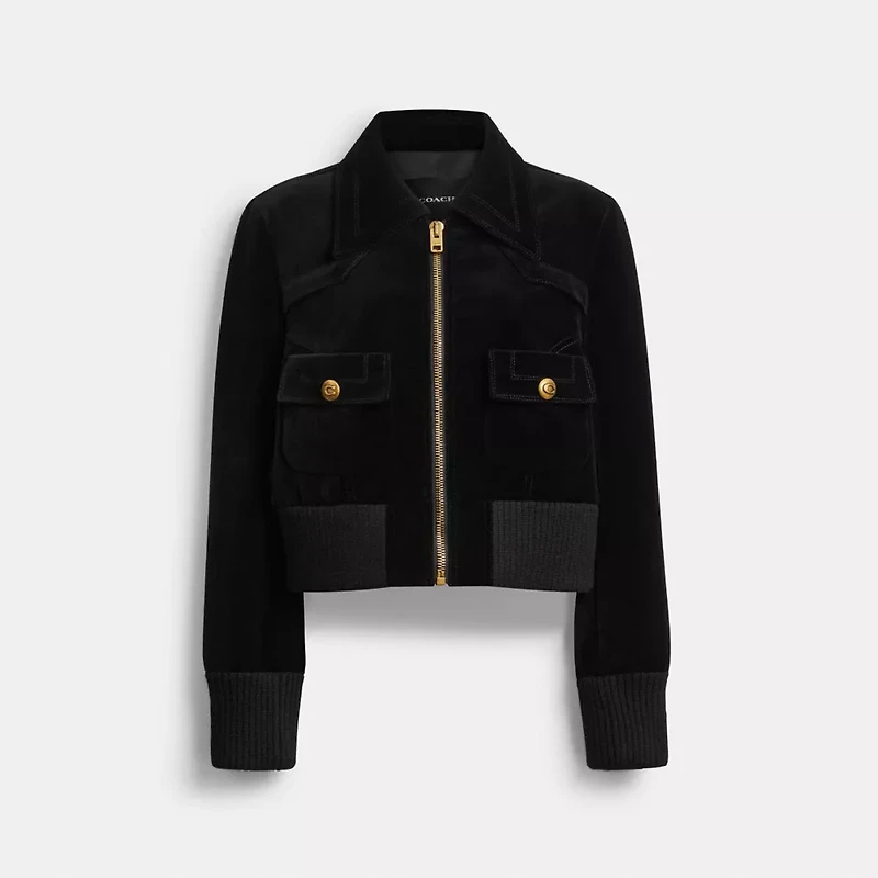 Velvet Blouson Jacket