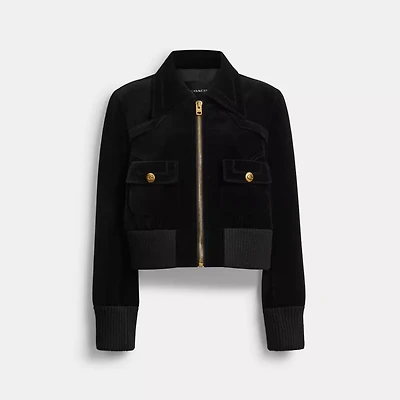 Velvet Blouson Jacket