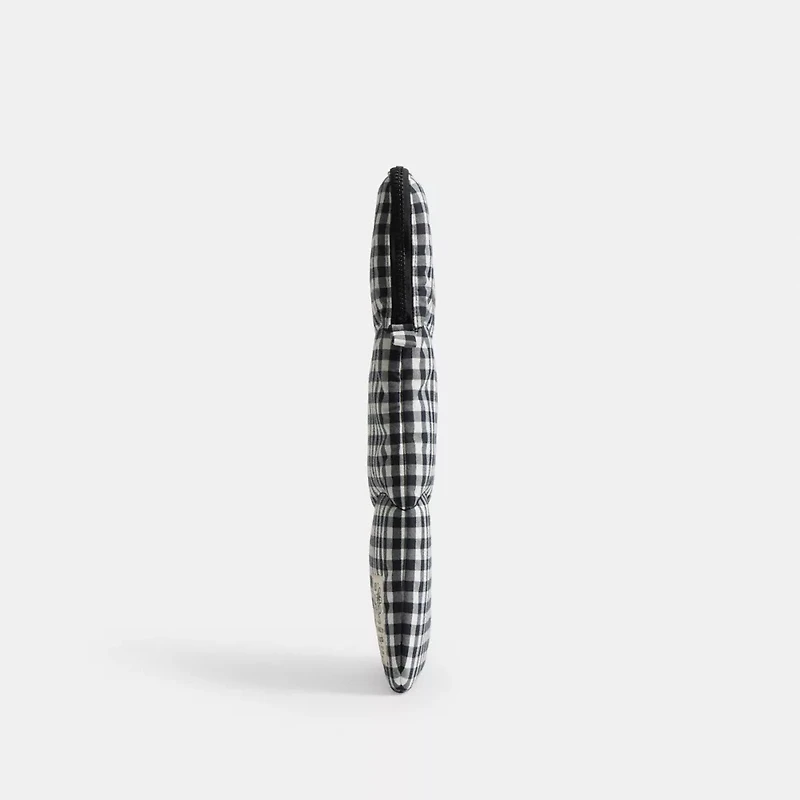 Coachtopia Loop Laptop Sleeve With Wavy Quilting Gingham