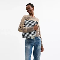 Coachtopia Loop Laptop Sleeve With Wavy Quilting Gingham