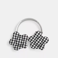 Coachtopia Loop Flower Headphone Covers In Gingham