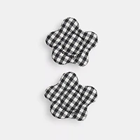 Coachtopia Loop Flower Headphone Covers In Gingham