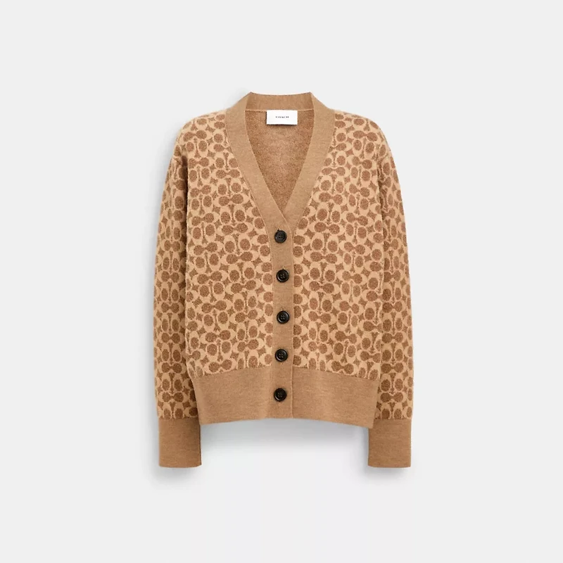 Signature Relaxed V Neck Cardigan