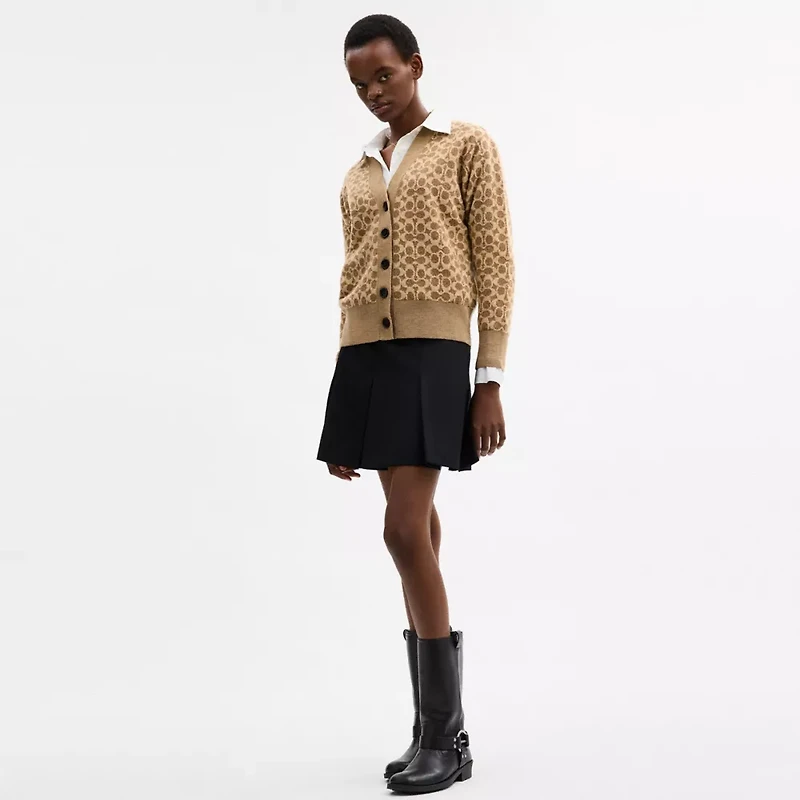 Signature Relaxed V Neck Cardigan