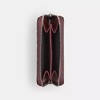 Zip Around Wallet In Checkerboard Upcrafted Leather