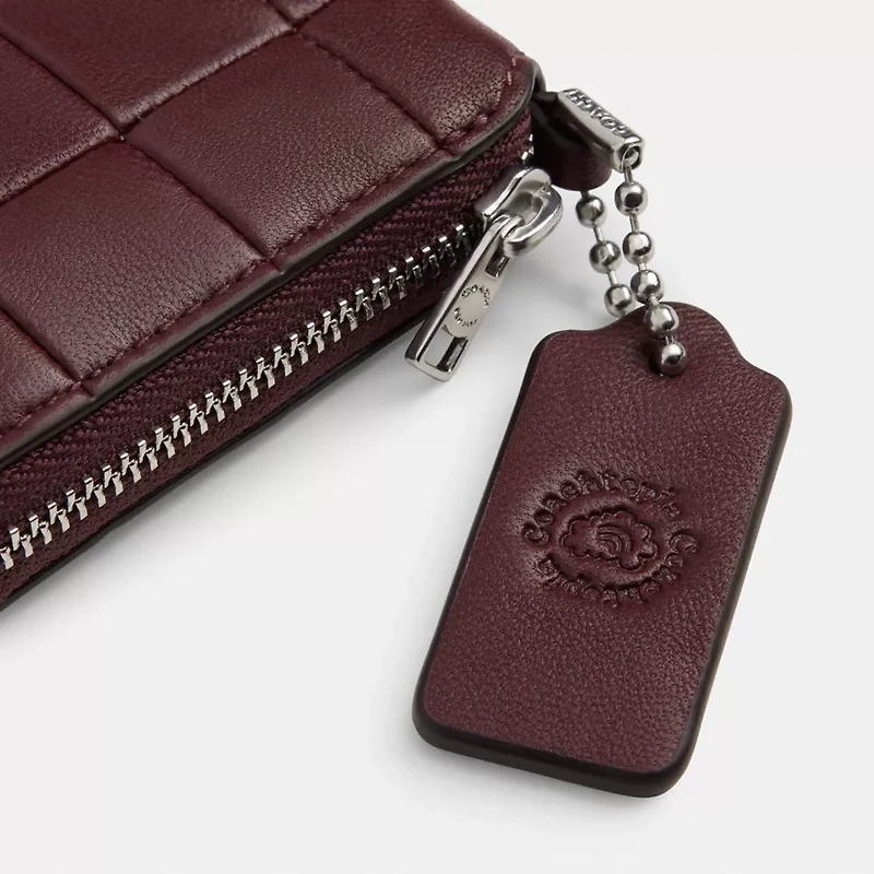 Zip Around Wallet In Checkerboard Upcrafted Leather