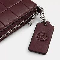 Zip Around Wallet In Checkerboard Upcrafted Leather