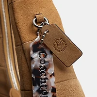 Alter/Ego Large Crescent Shoulder Bag In Checkerboard Upcrafted Suede