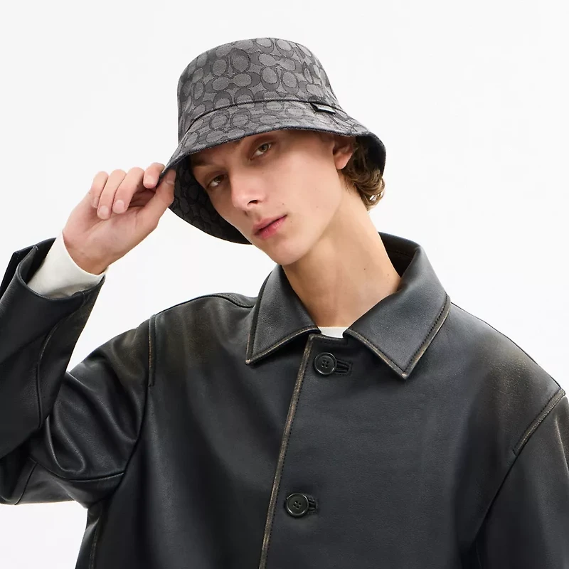 Signature Jacquard Bucket Hat