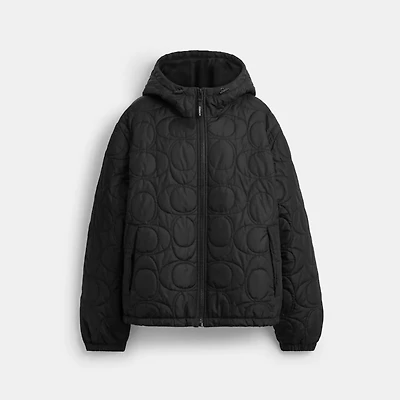Quilted Signature Puffer Jacket Recycled Polyester