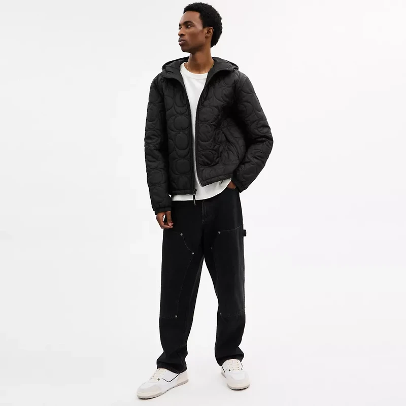Quilted Signature Puffer Jacket Recycled Polyester