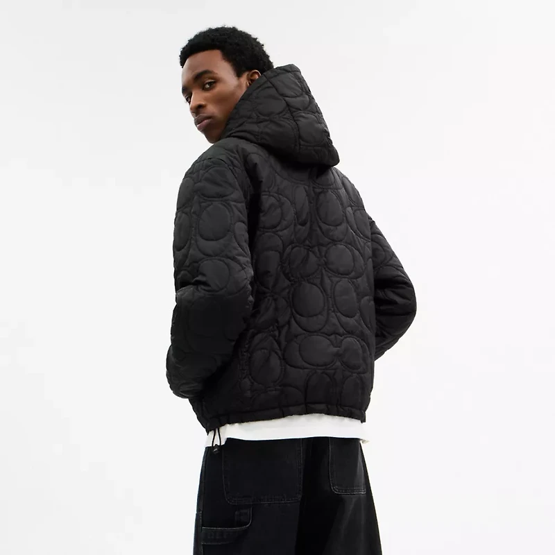 Quilted Signature Puffer Jacket Recycled Polyester