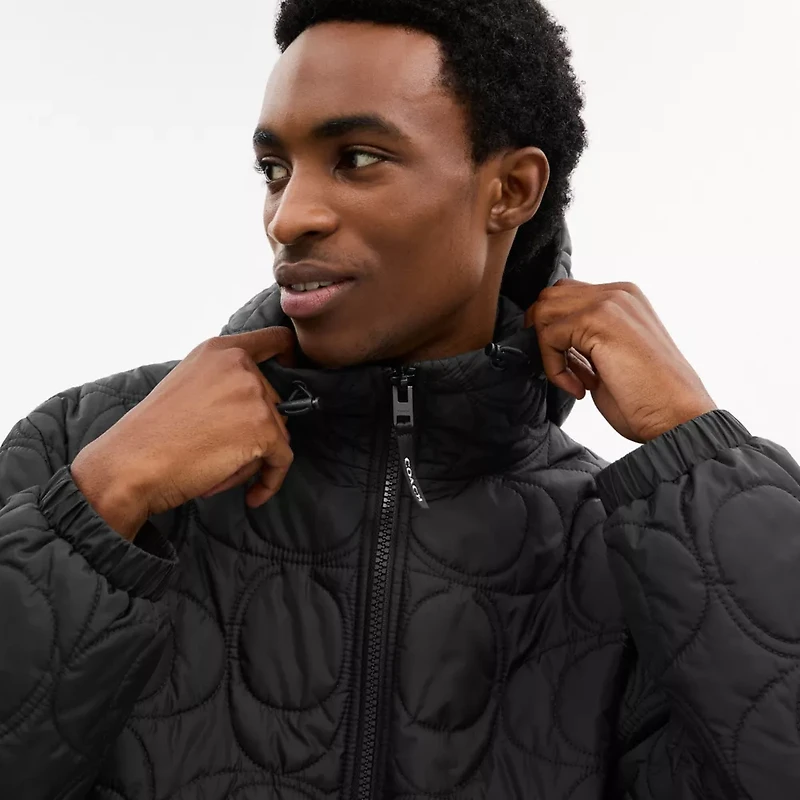 Quilted Signature Puffer Jacket Recycled Polyester