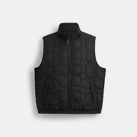 Quilted Signature Puffer Vest Recycled Polyester